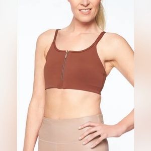 Athleta Empower Medium Impact Front Zip Sports Bra Size Medium